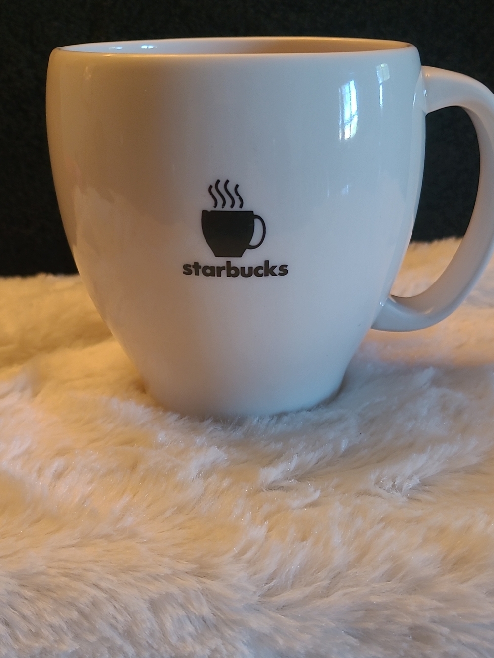 Starbucks White Ceramic Mug with Black Logo